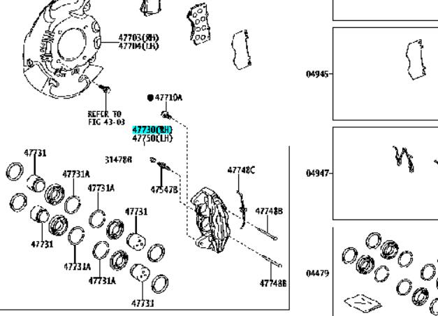 BRAKE CYLINDER 47730-60280 GRJ200 UZJ200 LX570 - Image 2